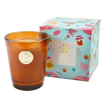 An image of Lux Fragrances Fall Chai Tea Fall Designer Box Candle 8 oz