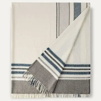 Avoca Artic Throw Cashmere Blend in Grey, and Ice Blue
