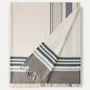 Avoca Artic Throw Cashmere Blend - 56x72 - Grey, Ice Blue