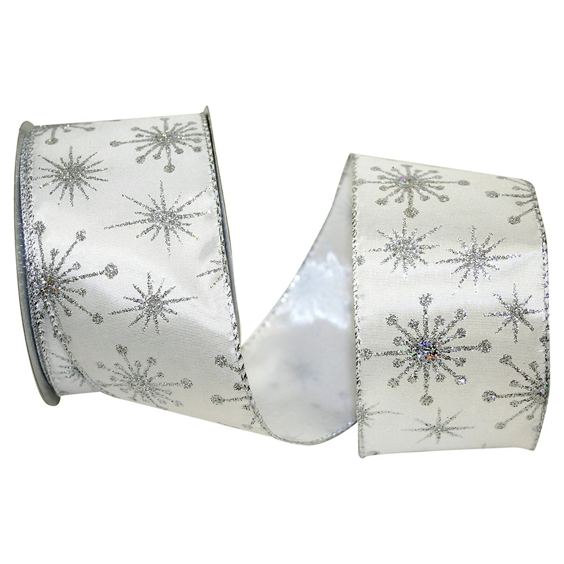 An image of Reliant Ribbon Star Burst Glitter Wired Edge - 2.5", 20yd