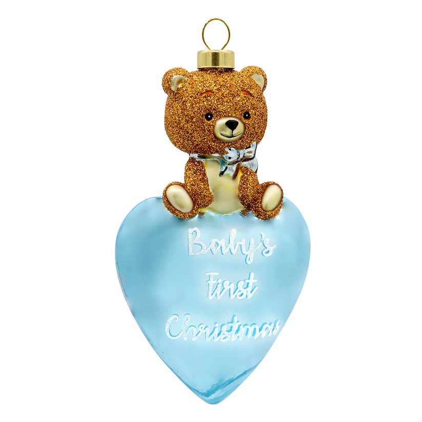 An image of Kat & Annie Baby Boy Bear Ornament