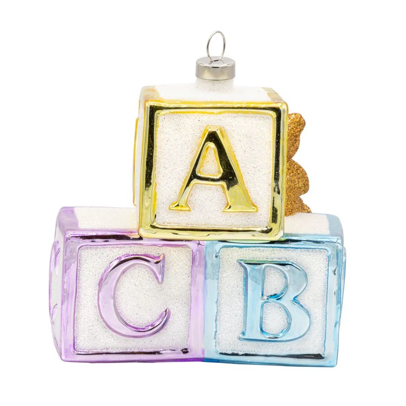 An image of Kat & Annie Baby Blocks Ornament
