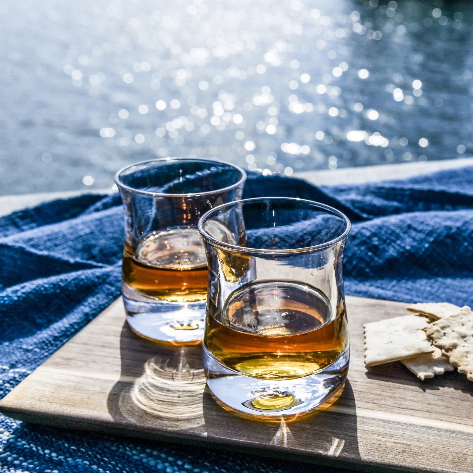 An image of Simon Pearce Shoreham Whiskey in Gift Box - Set of 2