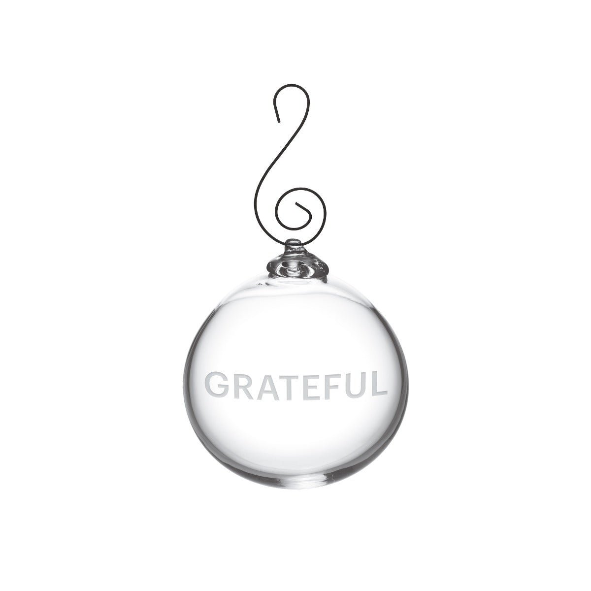 An image of Simon Pearce Engraved " Grateful" Ornament