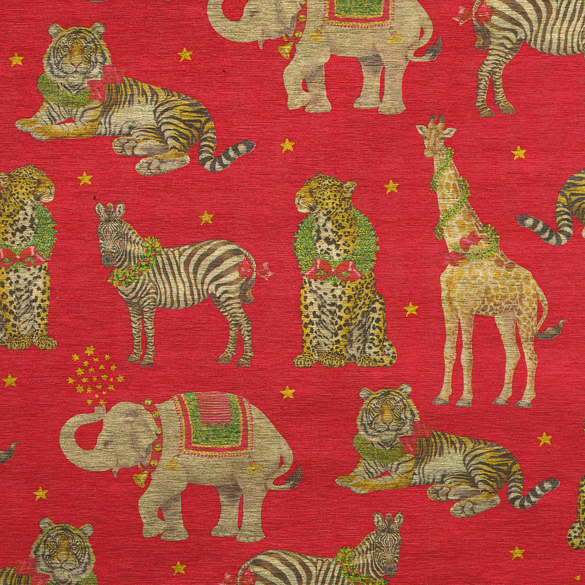 Caspari Wild Christmas Embossed Roll Wrap - 6 ft
