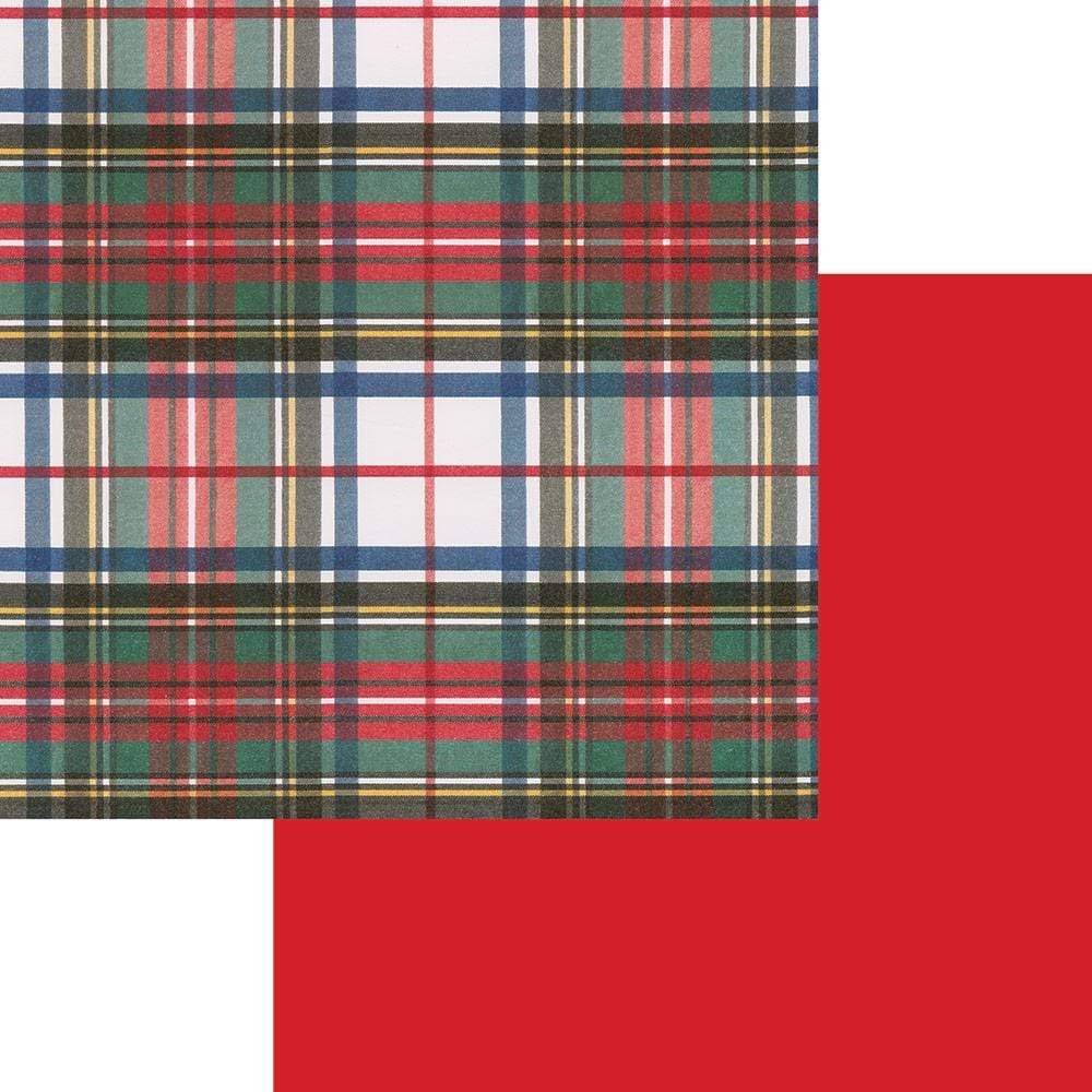 An image of Caspari Dress Stewart Tartan Roll Wrap - 8 ft
