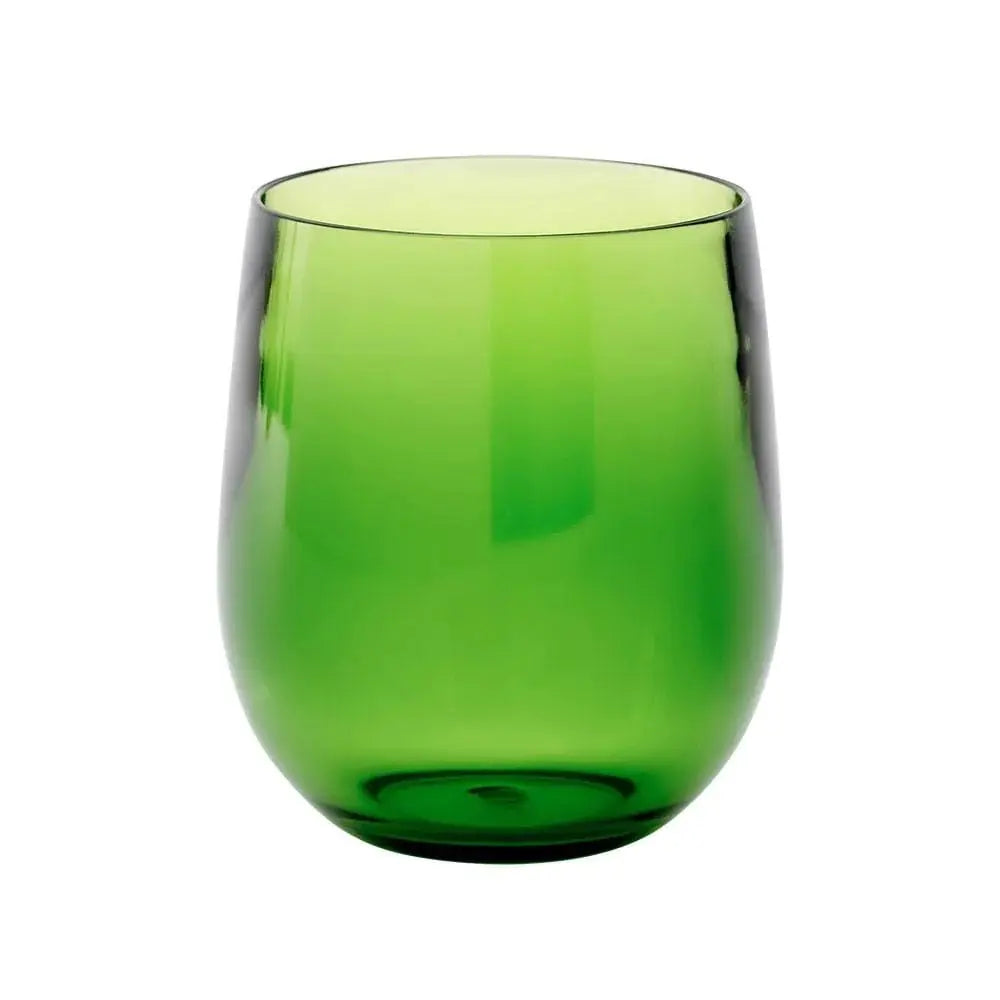 Caspari Acrylic 12 ounce Tumbler Glass in Emerald