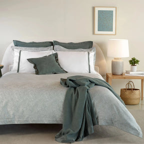 Amalia Home Caravela Bedding Collection in Pewter in a room