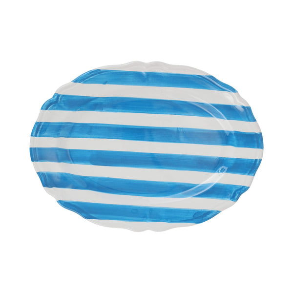 An image of Vietri Amalfitana Stripe Oval Platter