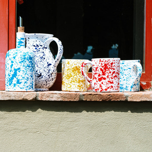 An image of Vietri Amalfitana Splatter Olive Oil Bottle