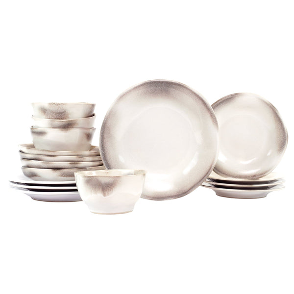 An image of Vietri Aurora Ash Sixteen-Piece Place Setting