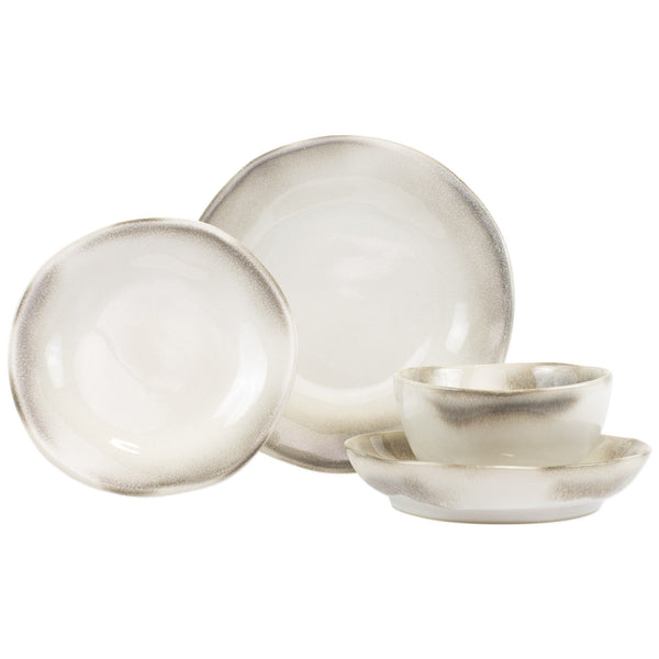 An image of Vietri Aurora Ash Four-Piece Place Setting