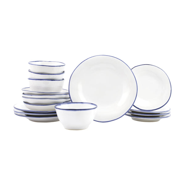 An image of Vietri Aurora Edge Sixteen-Piece Place Setting