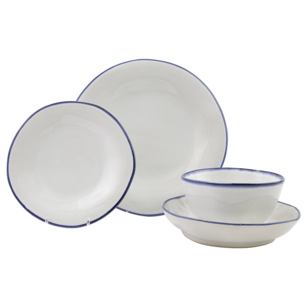 An image of Vietri Aurora Edge Four-Piece Place Setting