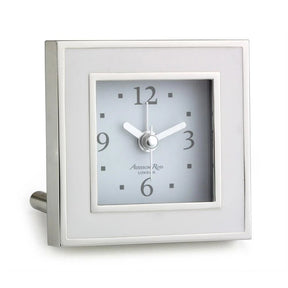 Addison Ross Enamel Square Alarm Clock