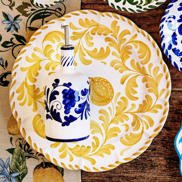 An image of Vietri Arezzo Round Platter - Yellow