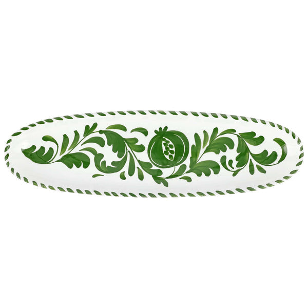 Vietri Arezzo Narrow Oval Platter - Green