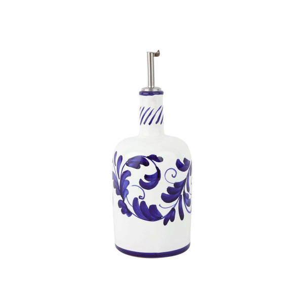 An image of Vietri Arezzo Olive Oil Bottle - Cobalt