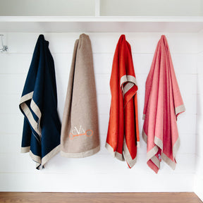 A Soft Idea 100% Baby Alpaca Throw with Linen Trim