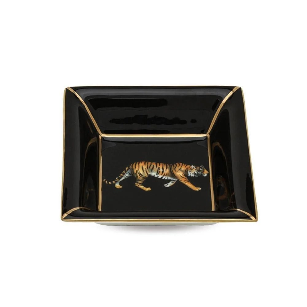 An image of Halcyon Days Tiger Square Tray