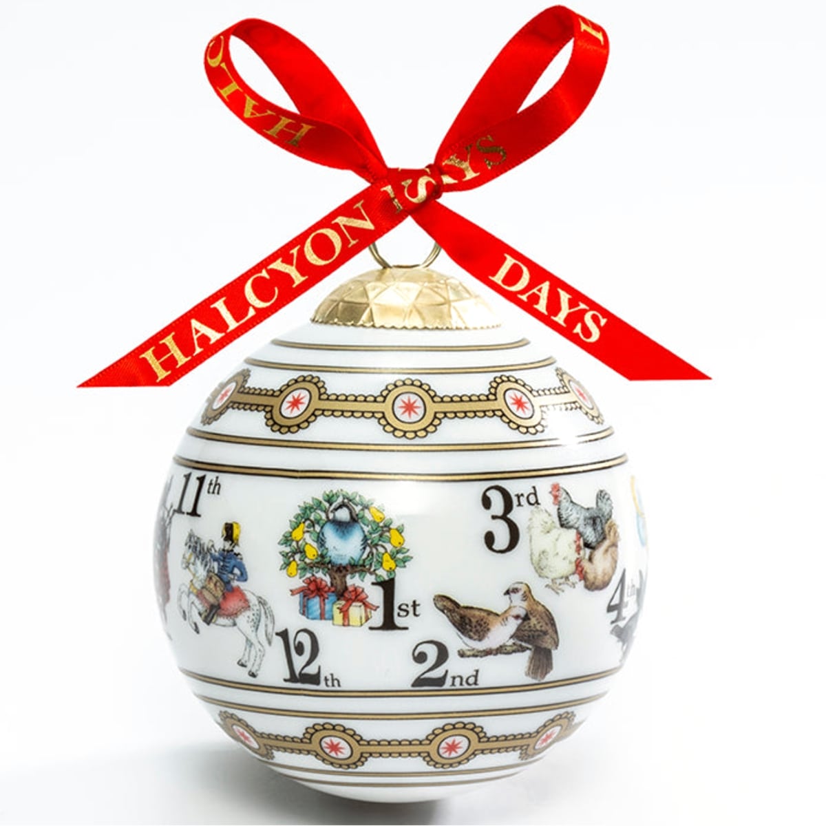 An image of Halcyon Days The Twelve Days of Christmas Bauble