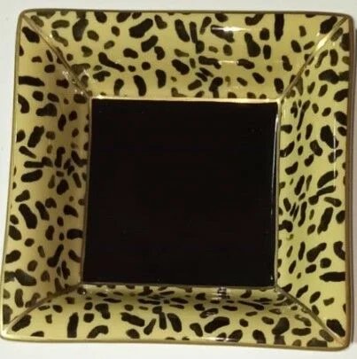 An image of Halcyon Days Leopard Square Tray