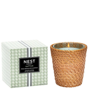Nest Fragrances Wild Mint and Eucalyptus Rattan Classic 8.1 ounce Candle