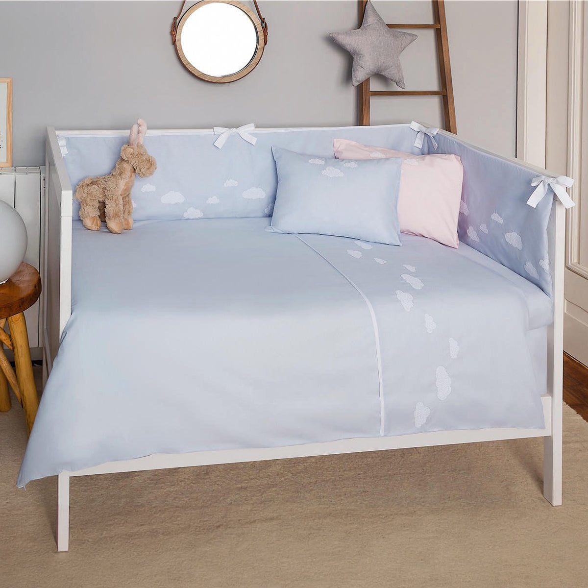 An image of Bovi Cuddle Cloud Crib Bumper