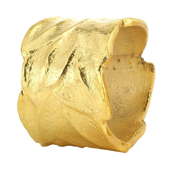 An image of Bodrum Laurel Leaf Napkin Ring - Set of 4