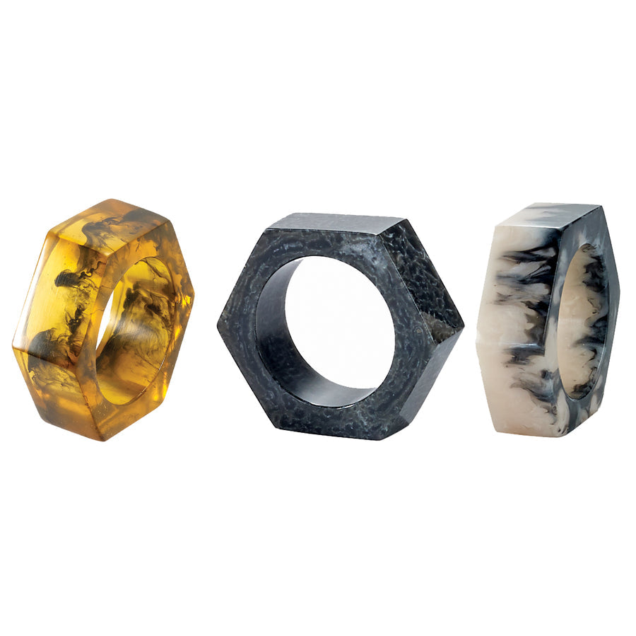 An image of Bodrum Piper Set of 4 Napkin Ring