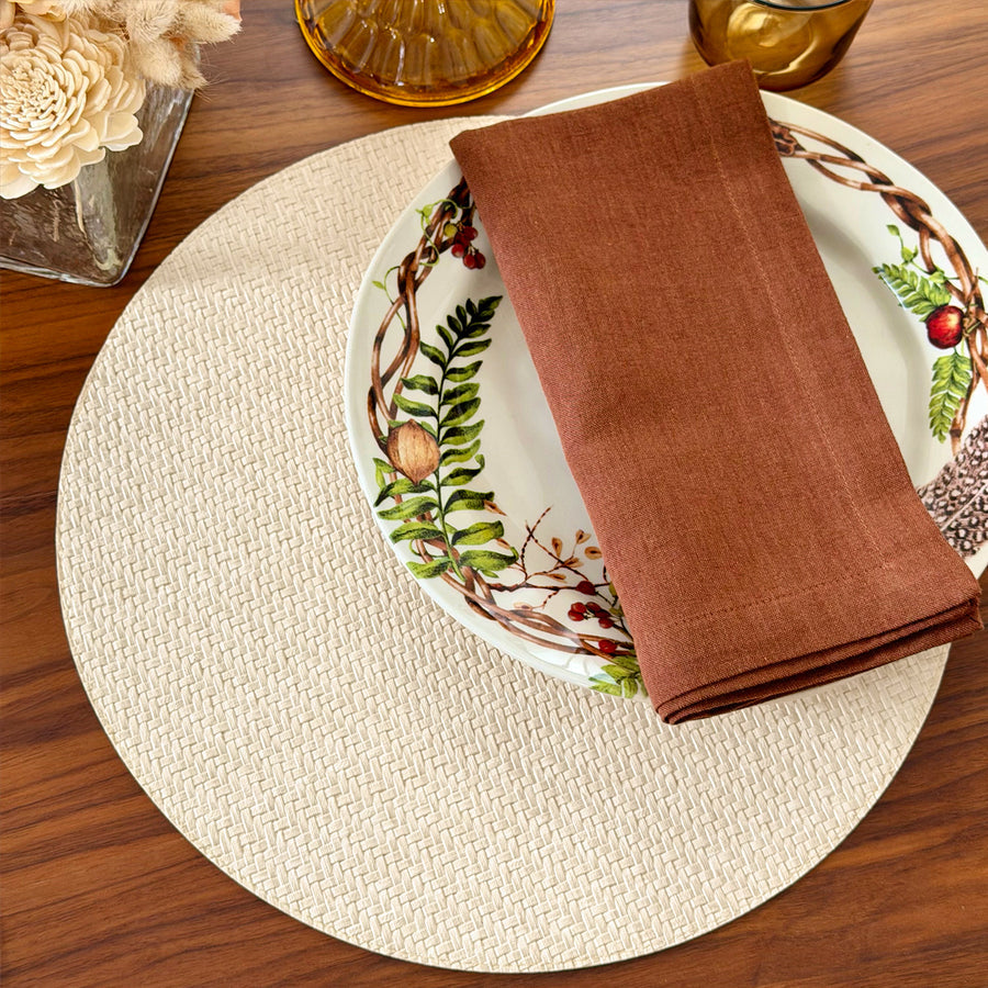An image of Bodrum Wicker Set of 4 Round Placemat