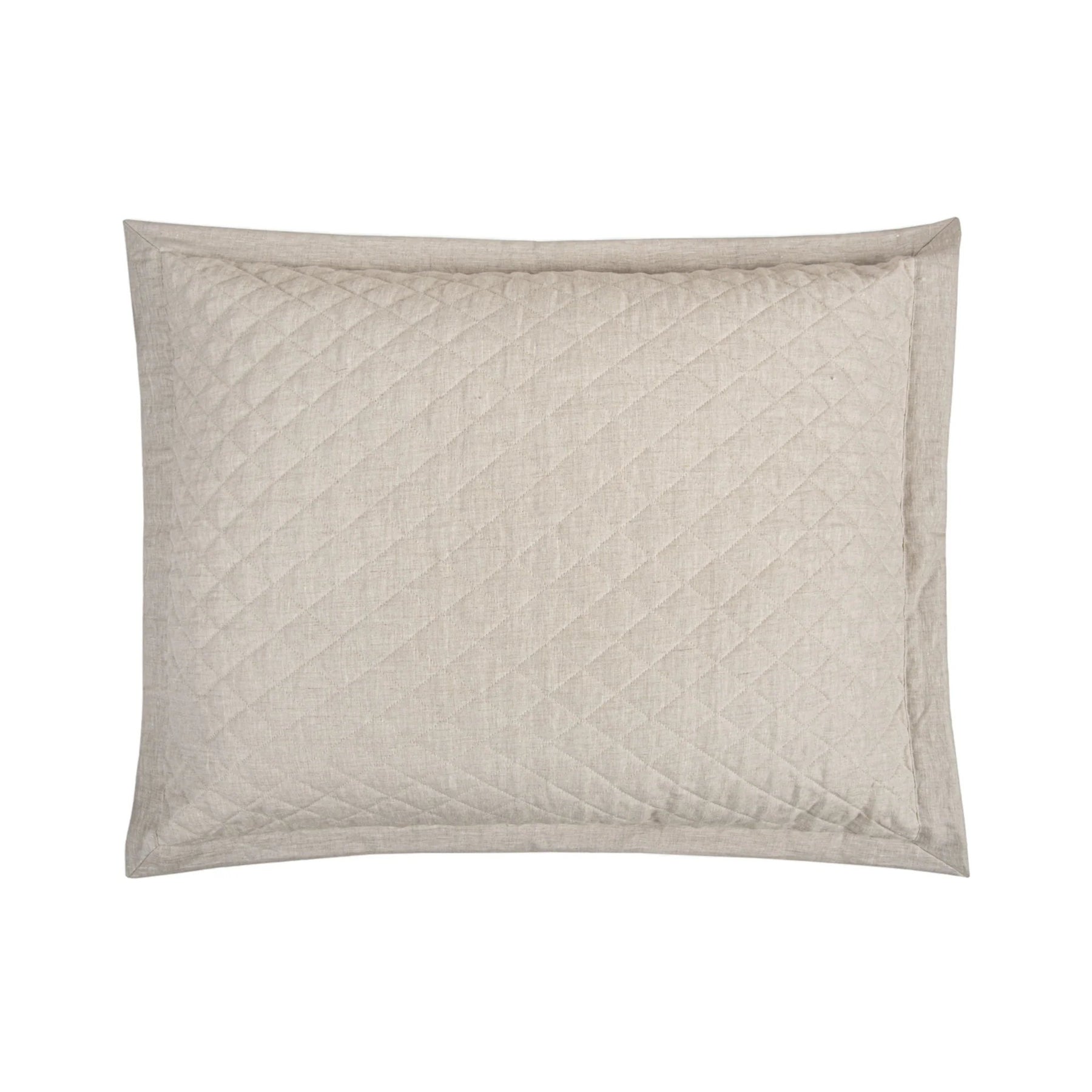 An image of Bovi Hudson Linen Quilted Sham