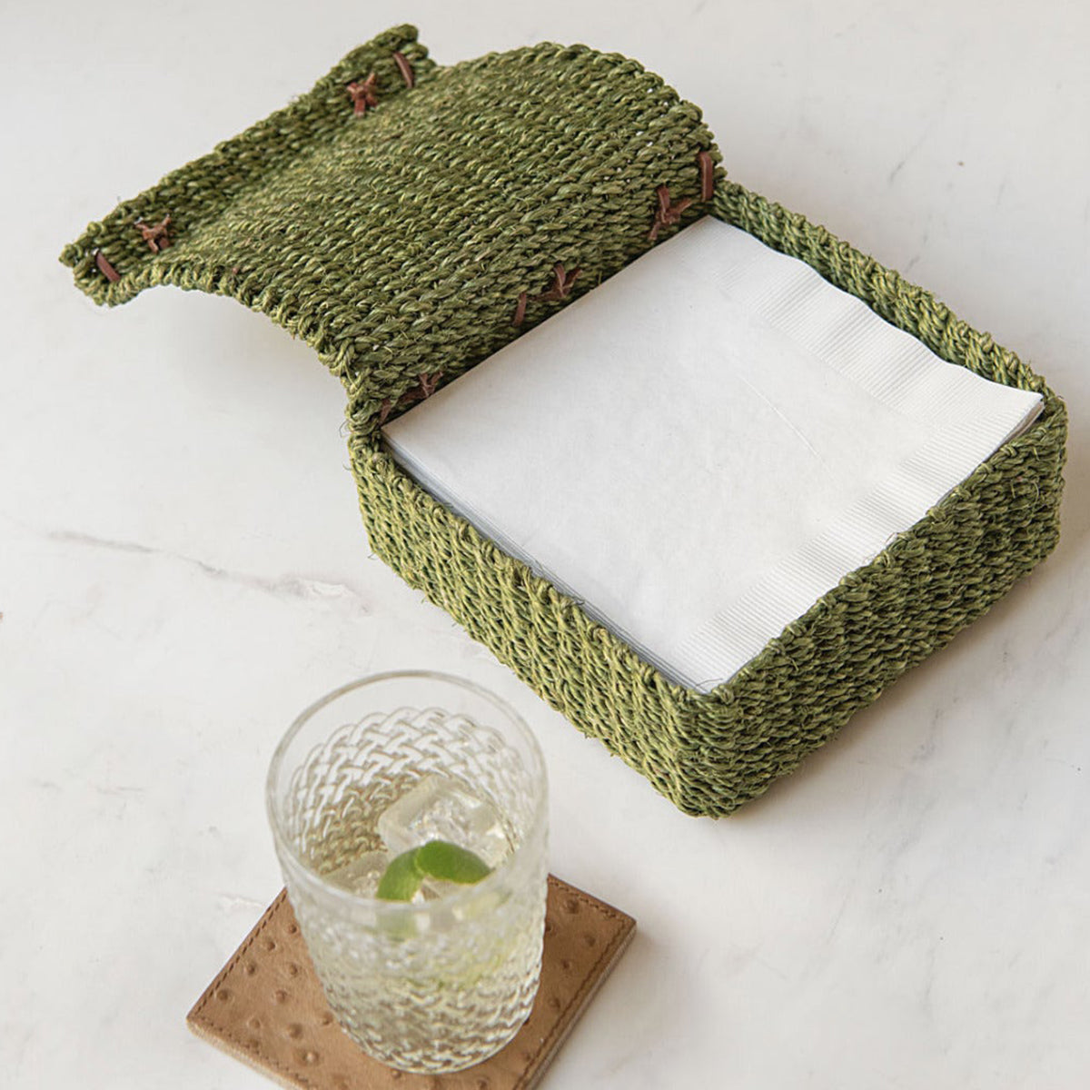 Blue Pheasant Voru Luncheon Napkin Tray Set of 2