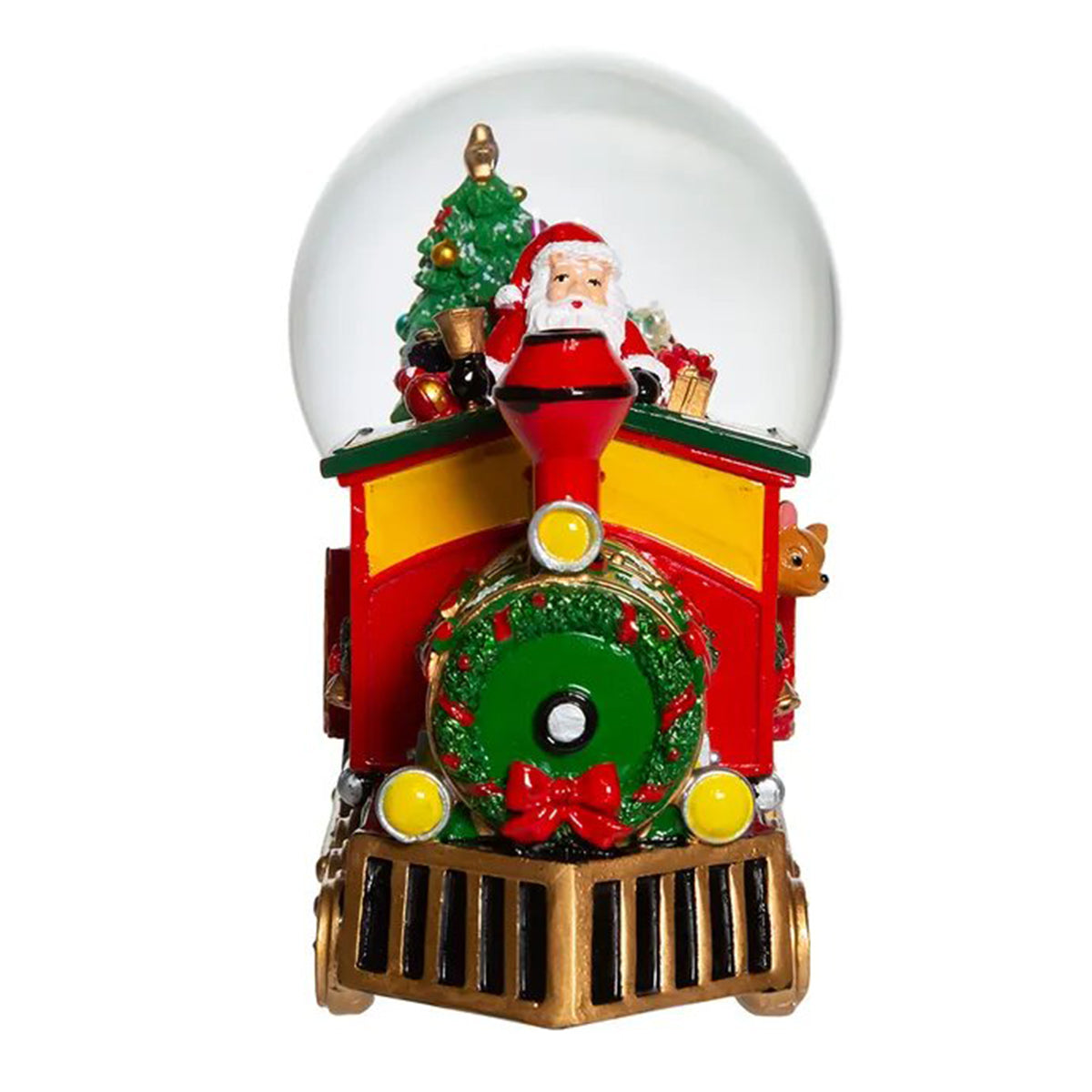 An image of Kurt Adler Musical Santa Driving Train Water Globe
