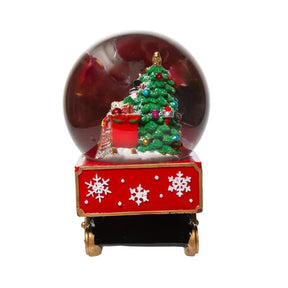 Kurt Adler Musical Santa Driving Train Water Globe