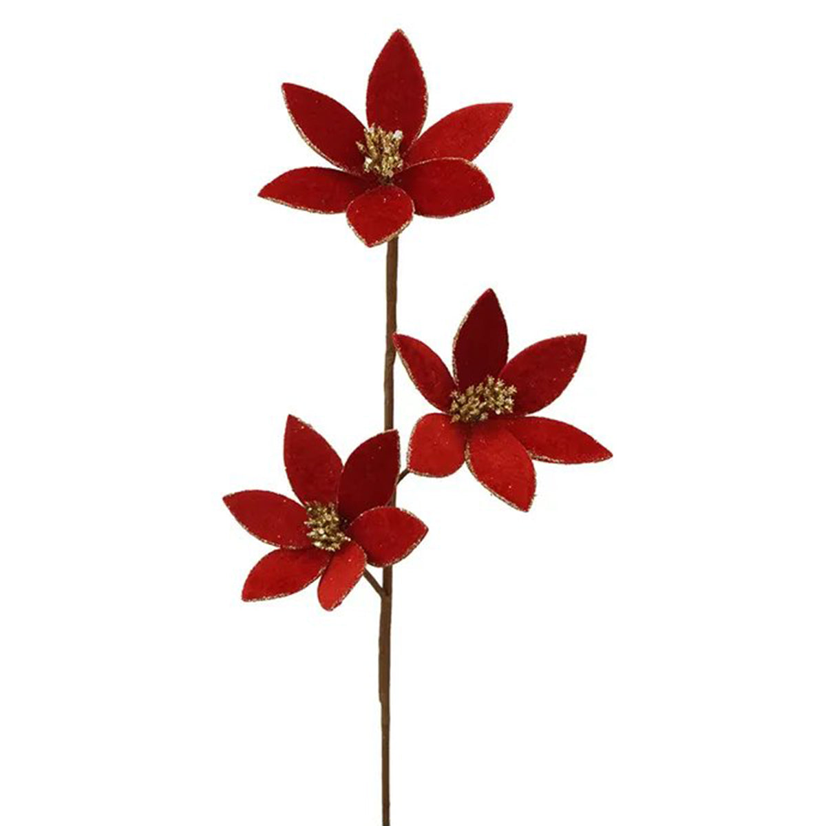 Kurt Adler Red Poinsettia Spray
