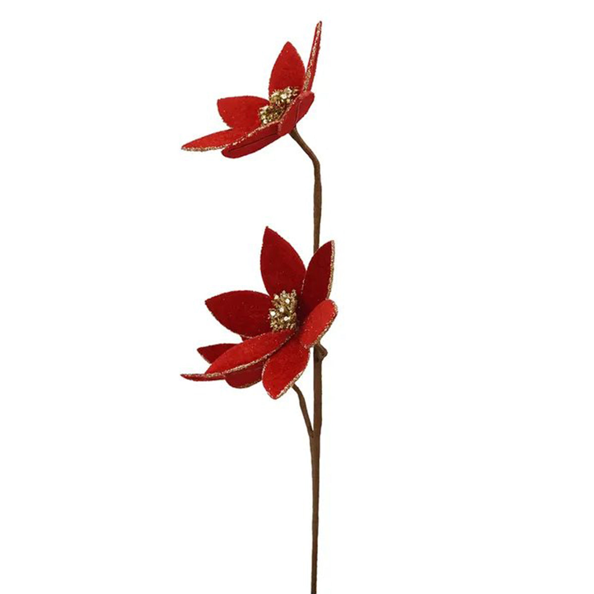 Kurt Adler Red Poinsettia Spray
