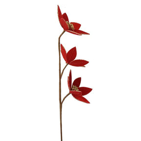 Kurt Adler Red Poinsettia Spray