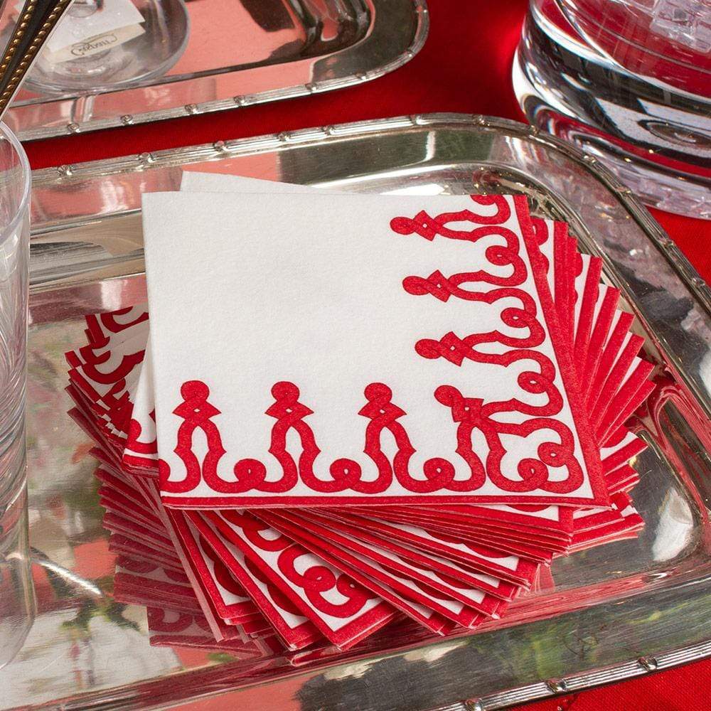 Caspari Dessin Passementerie Dinner Napkins