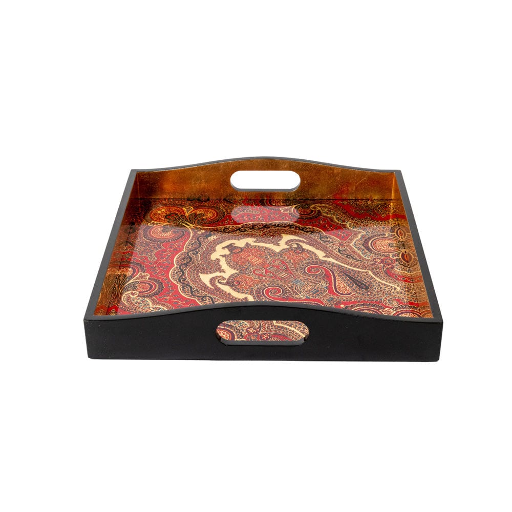 Caspari Jaipur Lacquer Square Tray