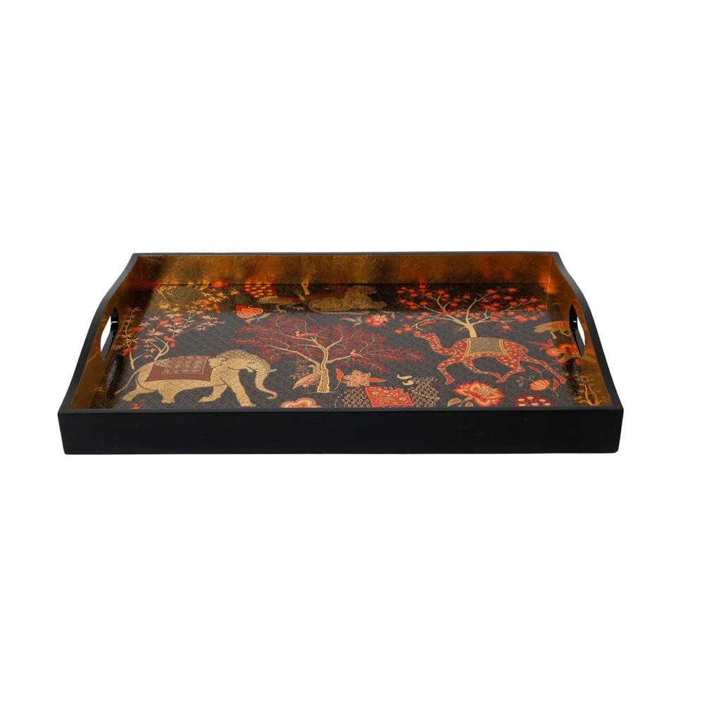 Caspari Le Jardin De Mysore Lacquer Tray