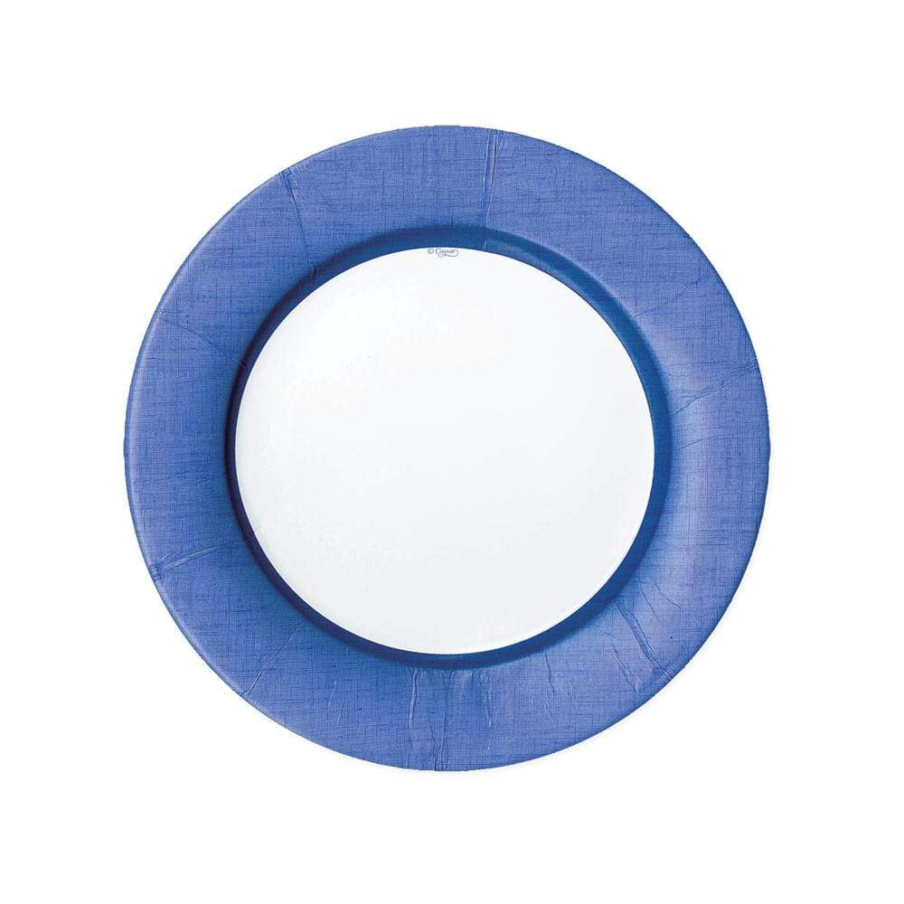 An image of Caspari Linen Round Salad & Dessert Plate