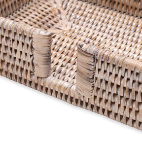 Caspari Rattan Guest Towels Holder