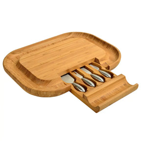 Picnic at Ascot Deluxe Malvern Cheese Board Set with tray open