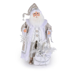 Karen Didion Lighted White Christmas Santa
