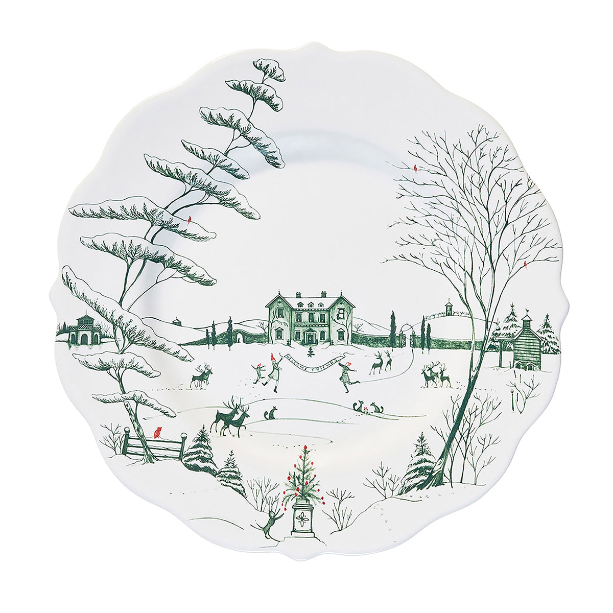 An image of Juliska Country Estate Winter Frolic 4pc Place Setting - Evergreen