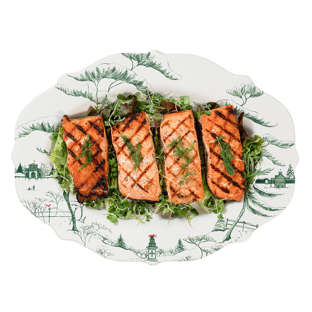 An image of Juliska Country Estate Winter Frolic 18" Platter - Evergreen