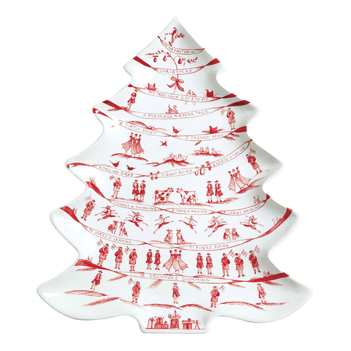 An image of Juliska Country Estate Winter Frolic Tree Platter