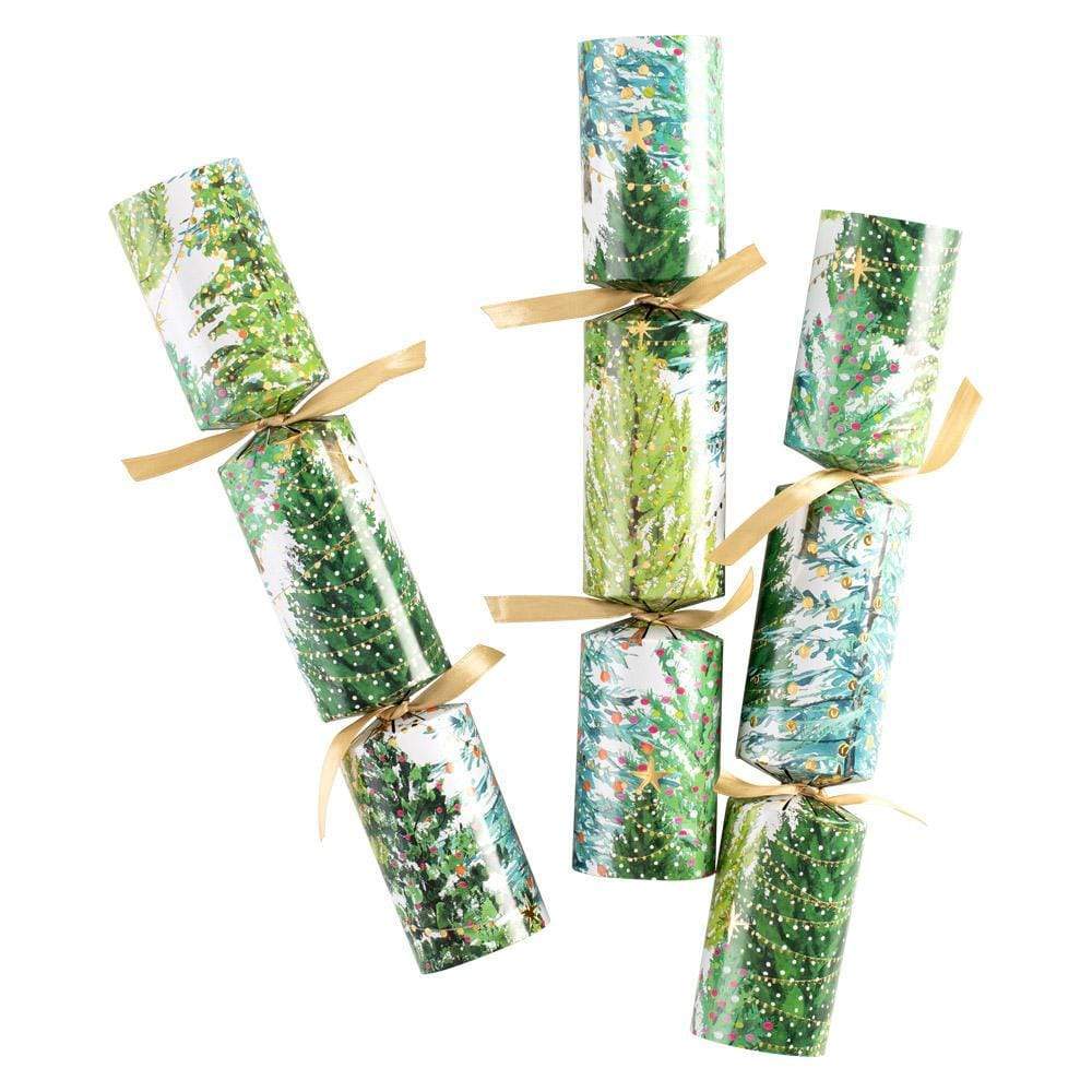 Caspari Christmas Trees with Lights Celebration Christmas Crackers - 6 Per Box
