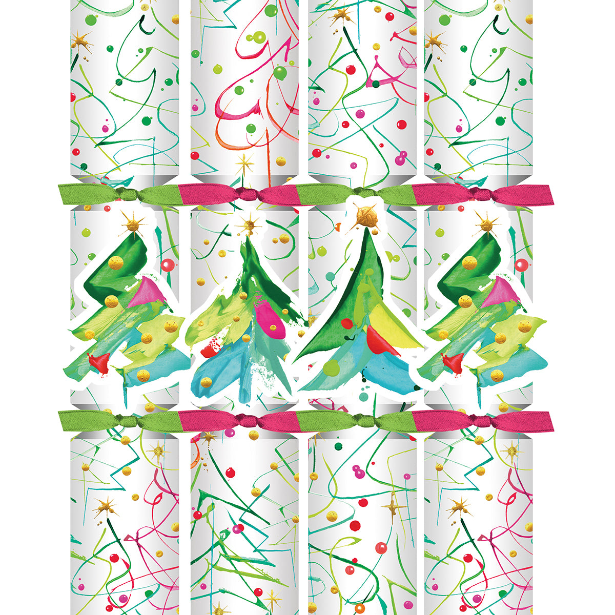 An image of Caspari Pop Christmas Christmas Cone Crackers - Box of 8